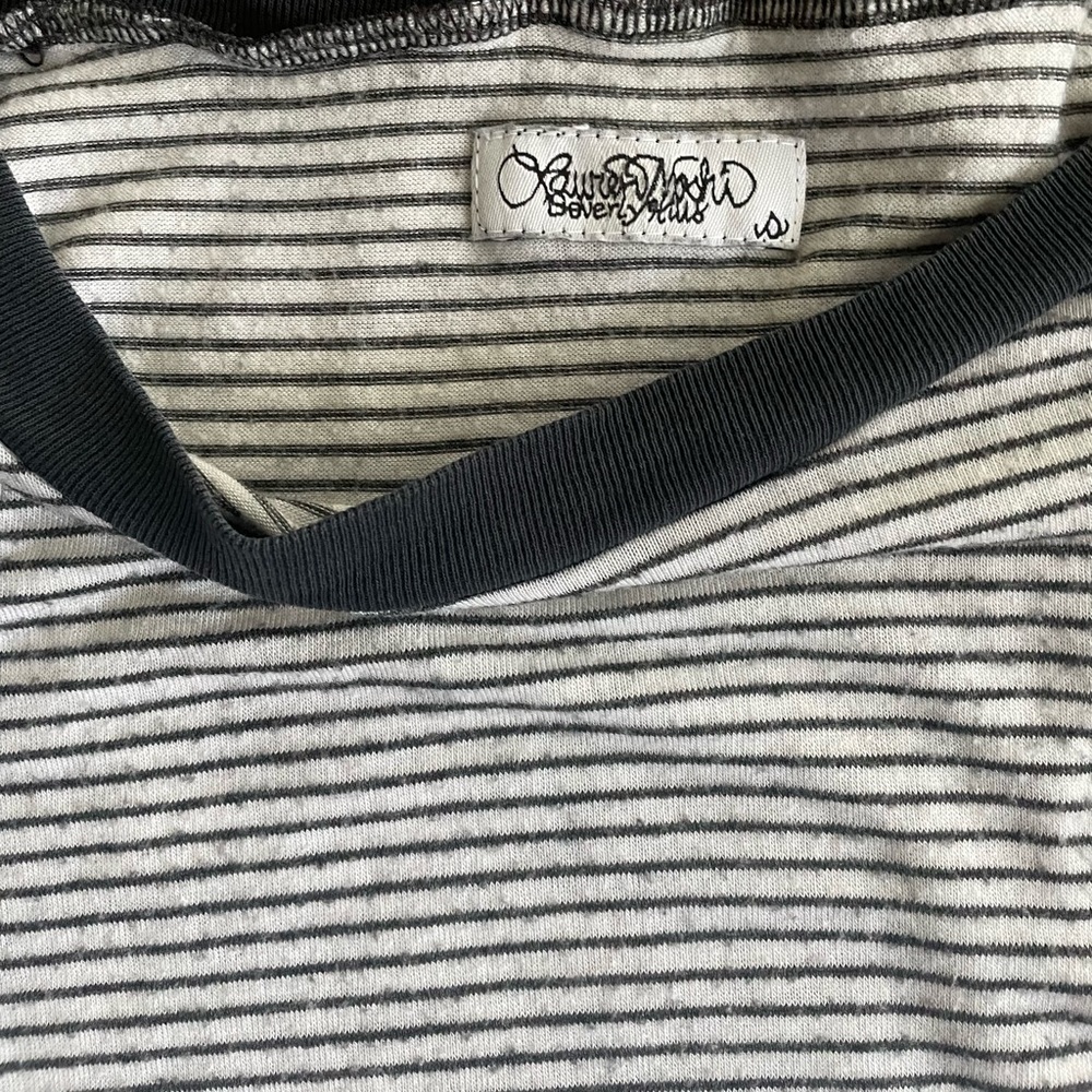 Lauren Moshi bandana smiley face striped s/s t-shirt Size S - Picture 5 of 8
